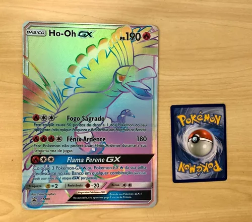 Carta Pokemon Jumbo Ho-oh Gx Rainbow (pt) Original + Brindes