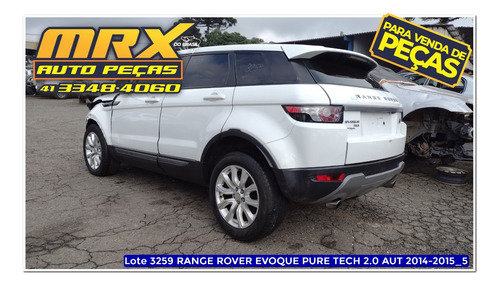 Sucata Range Rover Evoque Pure Tech 2.0 Aut 2015 Pecas