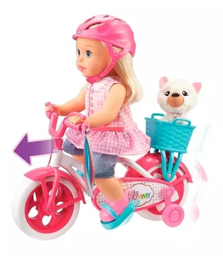 Muñeca Little Mommy Paseo En Bici Pedalea De Verdad