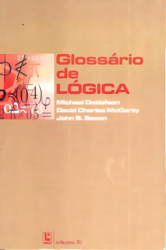 Glossário De Lógica, De Bacon B.. Editora Edições 70 Em Português