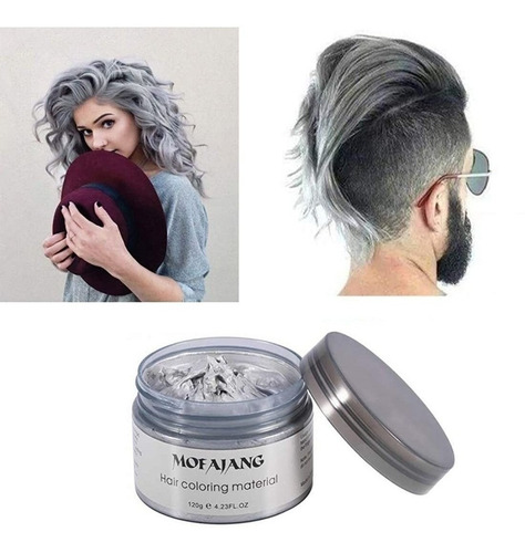 Mofajang Silver Grey Hair Color Wax, Natural Hairstyle Wax 4
