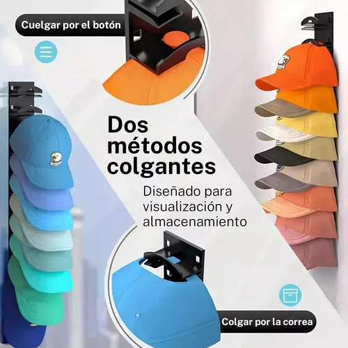 Soporte Gorras, Colgador Gorras Pared, En Closet Y Estante