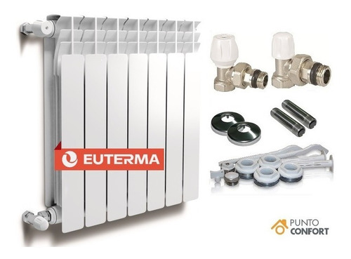 Radiador Euterma Moscú 500 X 4 Elementos + Kit Completo