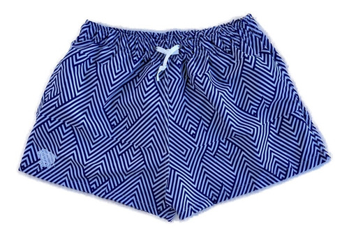 Imagen 1 de 4 de Traje De Baño Hombre Rayado Azul Pecora Short Malla