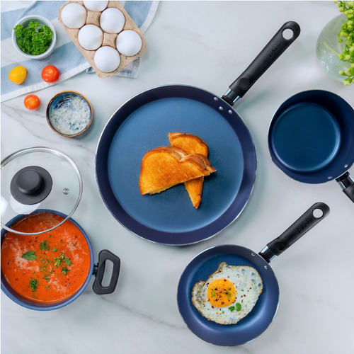 Batería De Cocina Ekco 58524 One 7 Pzas Color Azul Azul