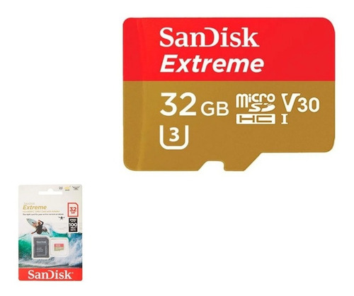 Memoria Micro Sd Clase 10 32gb Sandisk Extreme 4k/ Adaptador
