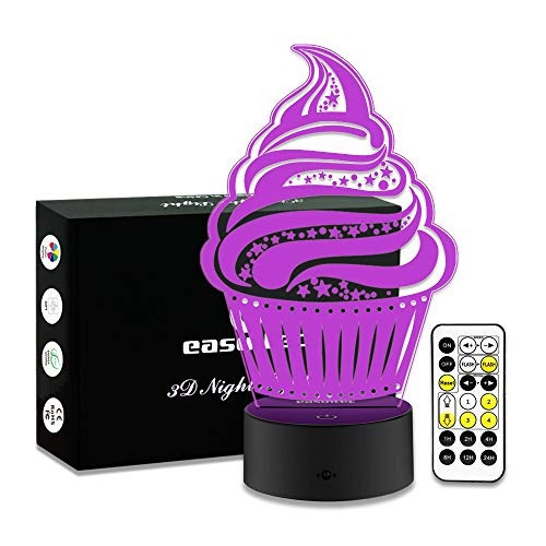 Easuntec Regalo De Cumpleaños Para Niños Cupcake Night Light