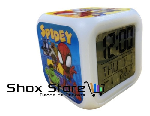 Reloj Despertador Digital Alarma Luz Temperatura Disney Niño