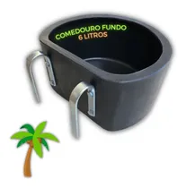 Comprar Comedouro Fundo 6 Litros Preto Com U.v Para Cavalos, Animais