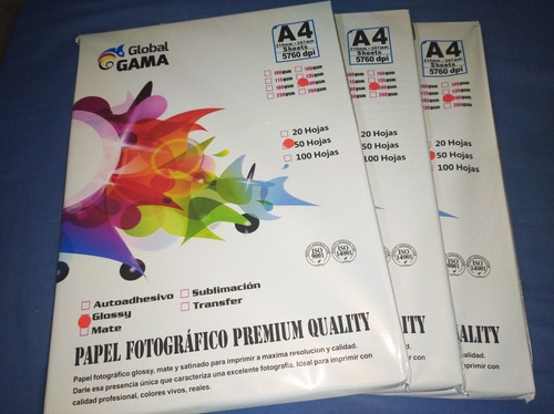 Papel Fotográfico Glossy 50 Hojas Entregas En Caracas