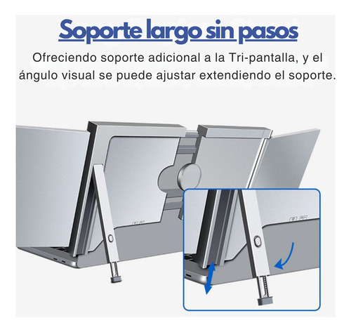 Mr. Gadgets Doble Monitor Portatil Para Laptop 14 Pulgadas Modelo S400 Full Hd 1080p, Ips, Plug & Play, 180°, Usb C, Usb A, 1 Cable 2 Pantallas, Compatible Con Windows, Mac Os, M1, M2, M3, M4, Linux,