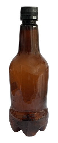 Garrafa Pet De Cerveja Âmbar 500ml C/ Tampa Lacre (50 Unid)