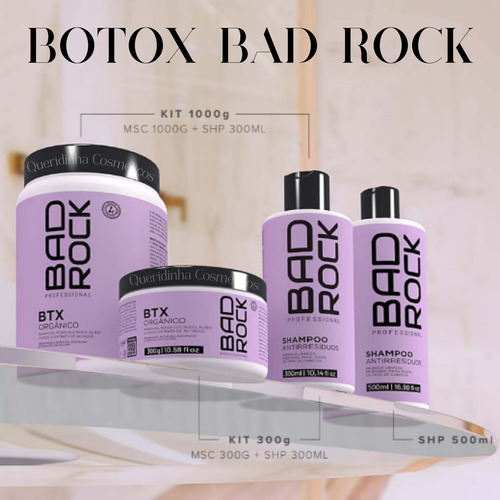 Kit 2uni Shampoo Antirresíduos Hanova Bad Rock 500ml
