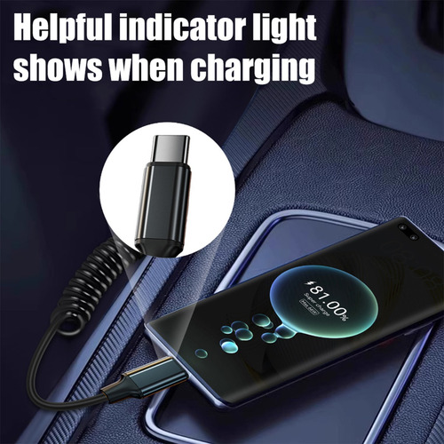 Diseño De Resorte De Cable De Carga Usb-c A Usb-c De Alta Ve