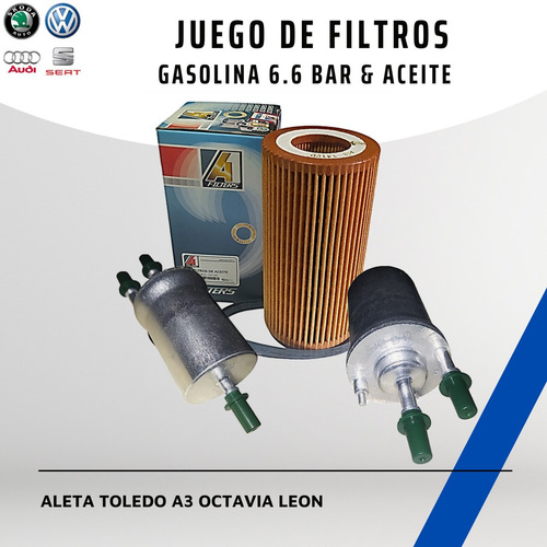 Juego De Filtros De Gasolina 6.6 Bar Y Aceite Leon A3 Toledo