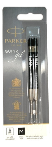 Parker Repuesto De Gel Para Boligrafo Color Negro Set X2