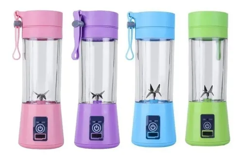 Mini Licuadora Portátil Recargable Usb Vaso De 380 Ml