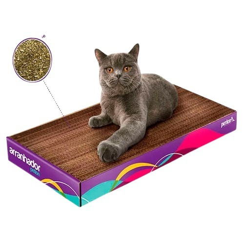 Imagem 3 de 9 de Arranhador Gato Petlon Papelao + Catnip - Promoção!