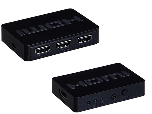 Selector Switch Hdmi 3x1 C/control Remoto 3d 1.4a Fuente Usb