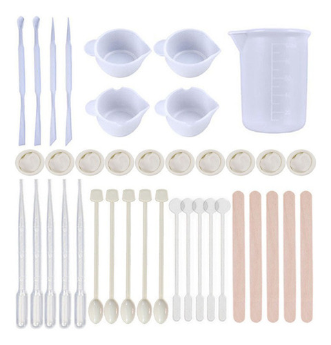 Kit De 39 Vasos Medidores De Resina De Silicona Para Bricola