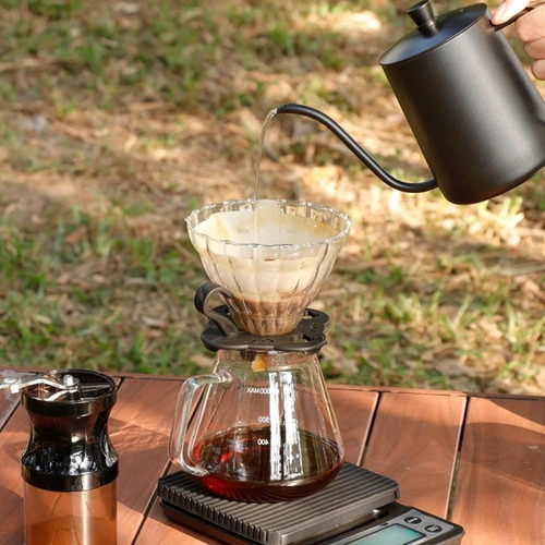 Kit De Cafetera Manual 9 Piezas Portatil Para Camping Viajes