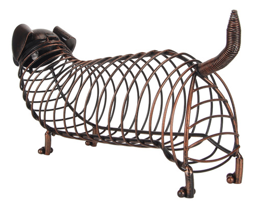 Soporte De Corcho Para Vino Dachshund, Moderno Y Realista, A