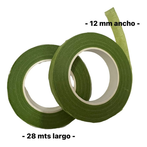 Imagen 1 de 2 de Cinta Engomada Floristería Floral Tape 28 Mts / Lauacu
