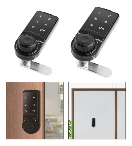 2 Candados Electrónicos Simples Con Contraseña Para Cajón