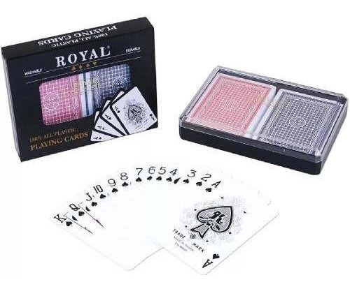 Baraja Cartas Juego Poker Royal Plastificadas Lavable Env In