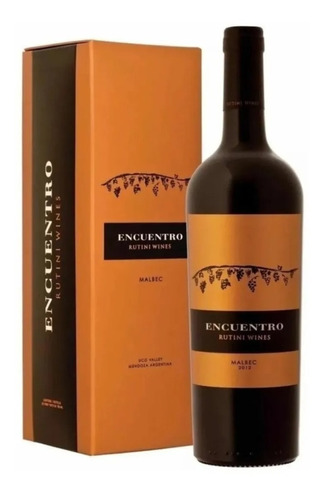 Vino Rutini Encuentro Malbec Con Estuche X 1 Botella 750cc