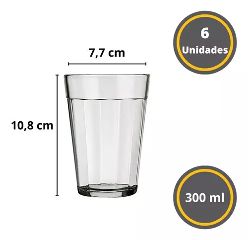 Jogo Copo Americano Multiuso Nadir 300ml - Kit 12 Un