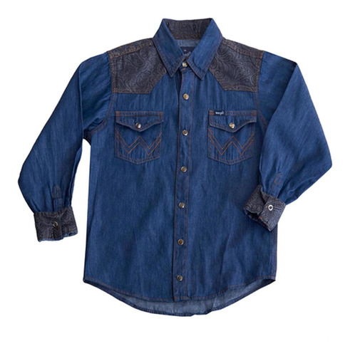 Camisa Vaquera Wrangler Juniors Manga Larga G401