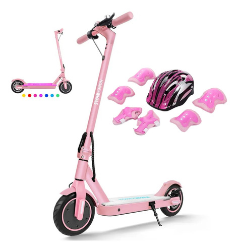 Scooter Electrico Honeywhale S2 Con Kit De Seguridad Niñas Rosa