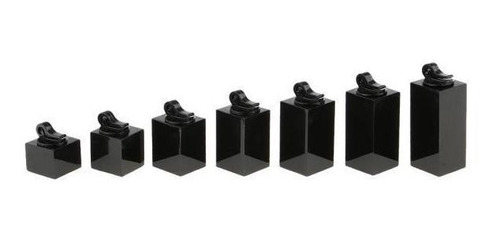 3 De De La Joyería Del Sostenedor Del Soporte Cuboide Negro