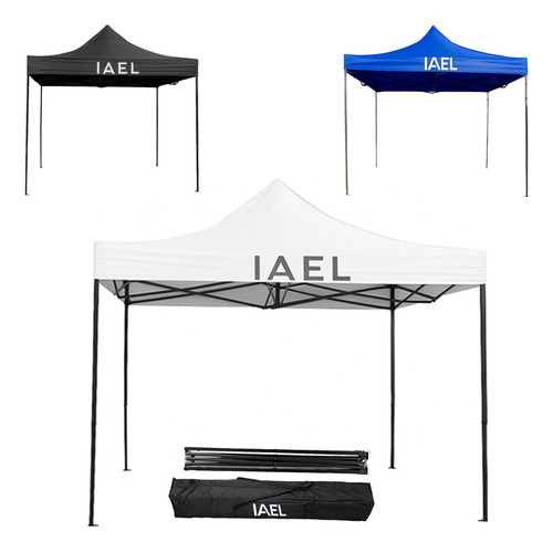 Gazebo Carpa 3x3 Impermeable Con Bolso Exterior Metal Iael