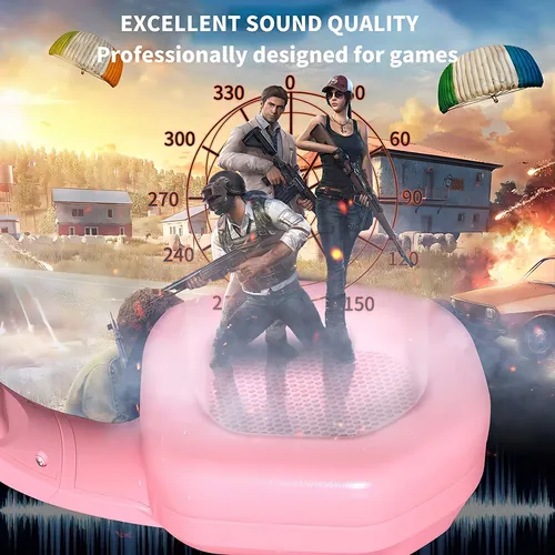 Auriculares Gamer Ziumer Z30 C/ Rgb/ Mic. Rosas