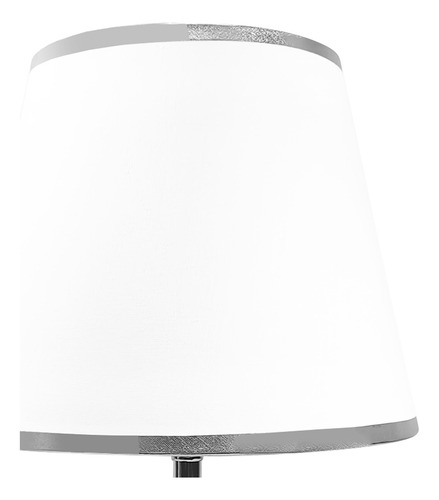 Lámpara De Mesa Plateada Led Escritorio Base E27 65w Mavrik Plateado Blanco