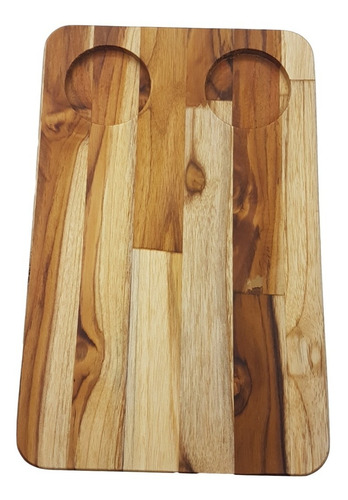 Tabua Petisqueira Madeira Teca Lisa Ref Gatlp Cor Marrom