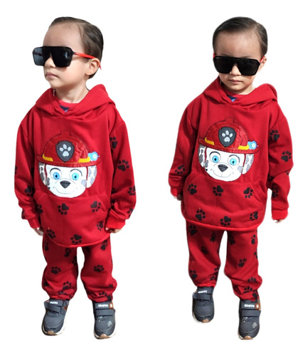 Conjunto Pants Sudadera Paw Patrol Marshall Perrito Rojo 