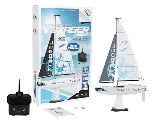 PLAYSTEAM Voyager 280 – Velero A Control Remoto Con Motor, 2.4 GHz, Color Rojo, Listo Para Usar Sin Montaje