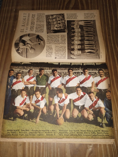 Revista El Gráfico N 1434. Póster San Lorenzo Boca River '46 (Usado)
