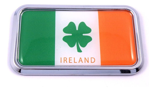 Irlanda Bandera Irlandesa Rectangular Cromado Emblema 3...