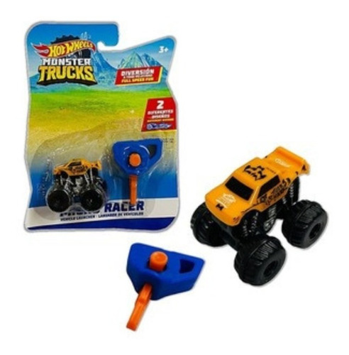 Mini Hot Wheels Monster Trucks 4cm Micro Racer Lanzador
