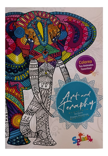 Libro Arte Y Terapia + Frases Positivas 48 Pag Para Colorear