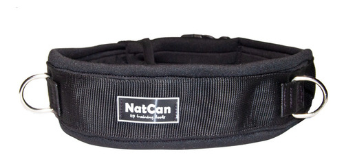 Cinturon Y Correa Paseo Acolchada Canicross Rigida 2mts K9 Color Negro