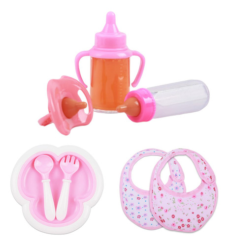 Set De Comida Para Bebés Chupete, Cuchillo, Tenedor Y Babero