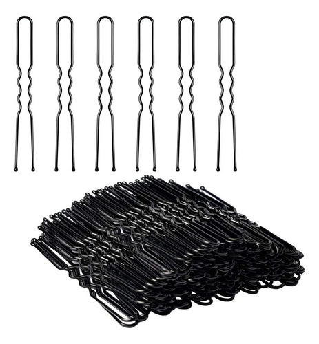 Estuche Horquillas Clips Negro Cabello 2.5 2 1.75 X 100