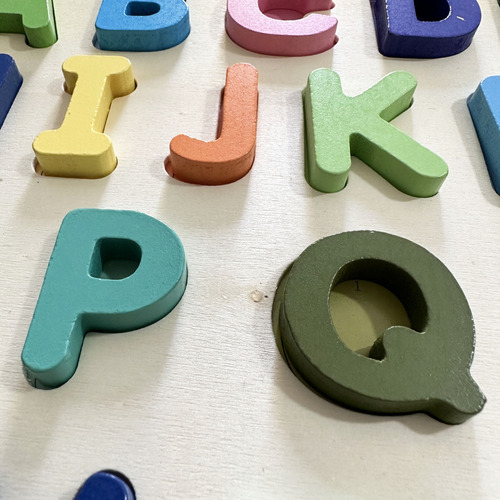 Tabuleiro Alfabeto Letras Encaixe Formas E Cores Pescaria Cor Colorido