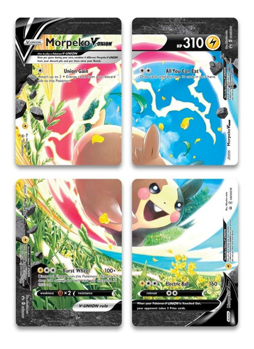 Morpeko V Union 4 Cartas Originales Pokémon Tcg