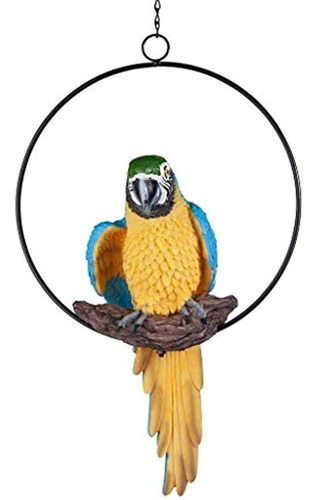Diseño Toscano Polly En Paradise Parrot Anillo Colgante Pája